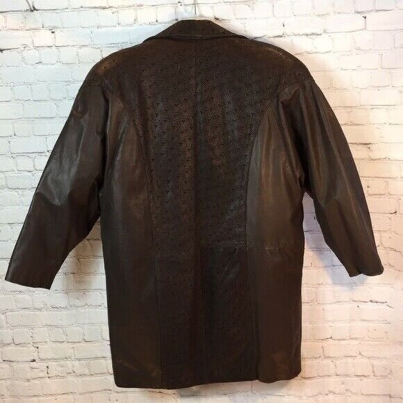 Gino di Giorgio by Comint Brown Leather Jacket Removable Liner Large - Picture 2 of 8